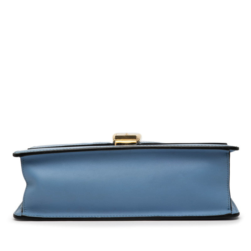 グッチ シルヴィ ショルダーバッグ 421882 ライトブルー レザー レディース GUCCI 【中古】