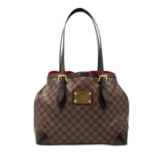 ルイ ヴィトン ダミエ ハムステッドMM トートバッグ ショルダーバッグ N51204 ブラウン PVC レザー レディース LOUIS VUITTON 【中古】