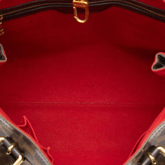 ルイ ヴィトン ダミエ ハムステッドMM トートバッグ ショルダーバッグ N51204 ブラウン PVC レザー レディース LOUIS VUITTON 【中古】