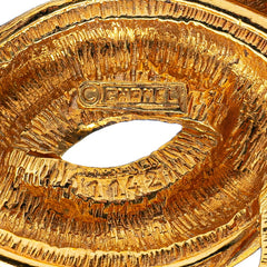 シャネル ココマーク マトラッセ ブローチ ゴールド メッキ レディース CHANEL 【中古】