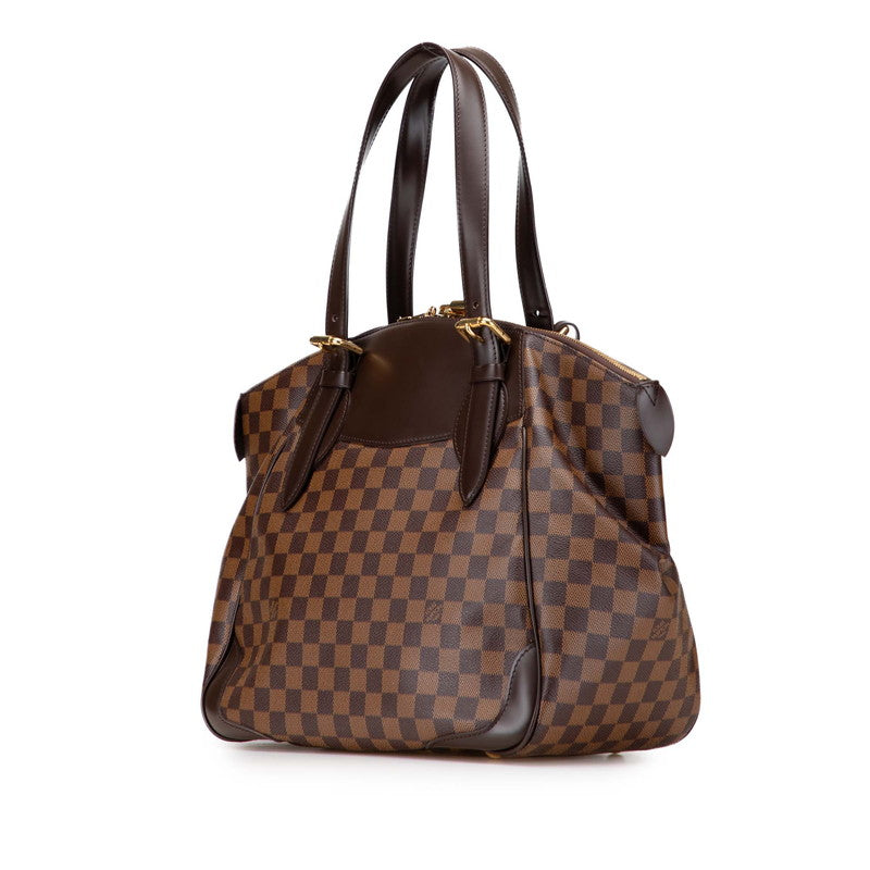 ルイ ヴィトン ダミエ ヴェローナGM ショルダーバッグ トートバッグ N41119 ブラウン PVC レザー レディース LOUIS VUITTON 【中古】