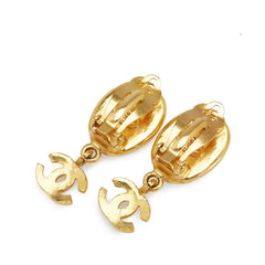 シャネル ココマーク シェルスィング イヤリング ゴールド ホワイト メッキ レディース CHANEL 【中古】