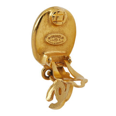 シャネル ココマーク シェルスィング イヤリング ゴールド ホワイト メッキ レディース CHANEL 【中古】