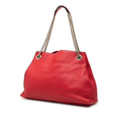 グッチ スーキー ソーホー チェーン ショルダーバッグ トートバッグ 308982 レッド レザー レディース GUCCI 【中古】