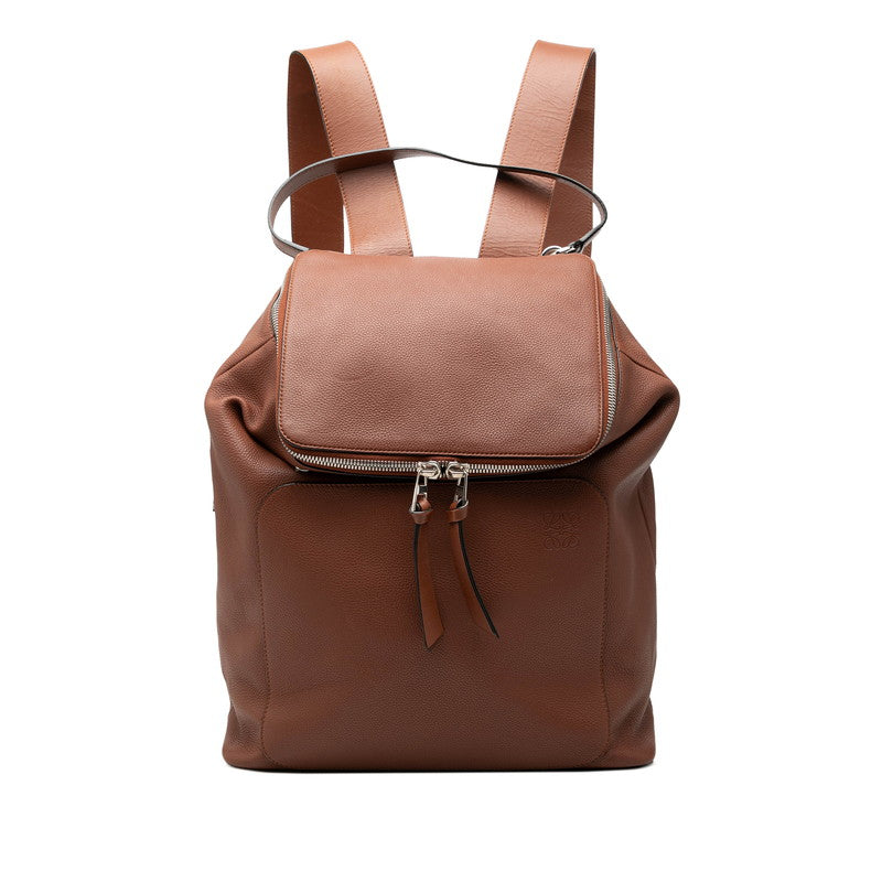 ロエベ アナグラム ゴヤ リュック バックパック ブラウン レザー レディース LOEWE 【中古】