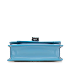 ブルガリ セルペンティ フォーエバー チェーン ショルダーバッグ ブルー レザー レディース BVLGARI 【中古】