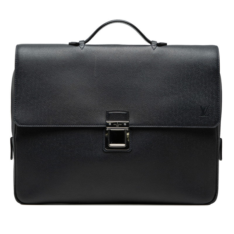 ルイ ヴィトン タイガ ヴァシリPM ビジネスバッグ M32640 ボレアル ダークネイビー レザー メンズ LOUIS VUITTON 【中古】
