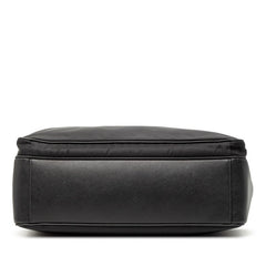プラダ 三角ロゴプレート トートバッグ ショルダーバッグ 2WAY 2VG032 ブラック ナイロン レザー メンズ PRADA 【中古】