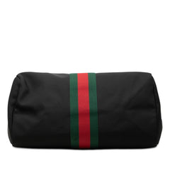 グッチ シェリーライン トートバッグ ブラック キャンバス レザー レディース GUCCI 【中古】