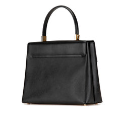 サルヴァトーレフェラガモ ガンチーニ ハンドバッグ ショルダーバッグ 2WAY AF-21 0290 ブラック レザー レディース Salvatore Ferragamo 【中古】