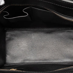 セリーヌ ラゲージ マイクロ ショッパー ハンドバッグ トートバッグ ブラック ベージュ アイボリー レザー レディース CELINE 【中古】