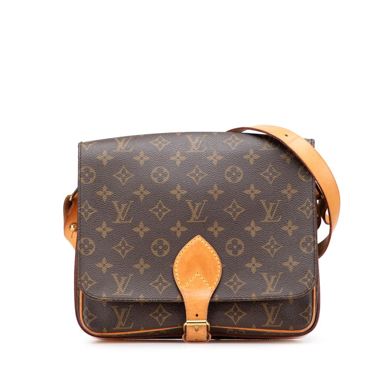 ルイ ヴィトン モノグラム カルトシエールGM 斜め掛け ショルダーバッグ M51252 ブラウン PVC レザー レディース LOUIS VUITTON 中古