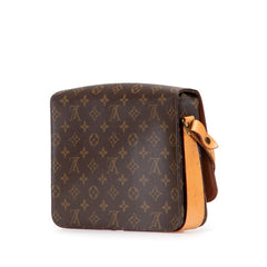 ルイ ヴィトン モノグラム カルトシエールGM 斜め掛け ショルダーバッグ M51252 ブラウン PVC レザー レディース LOUIS VUITTON 中古