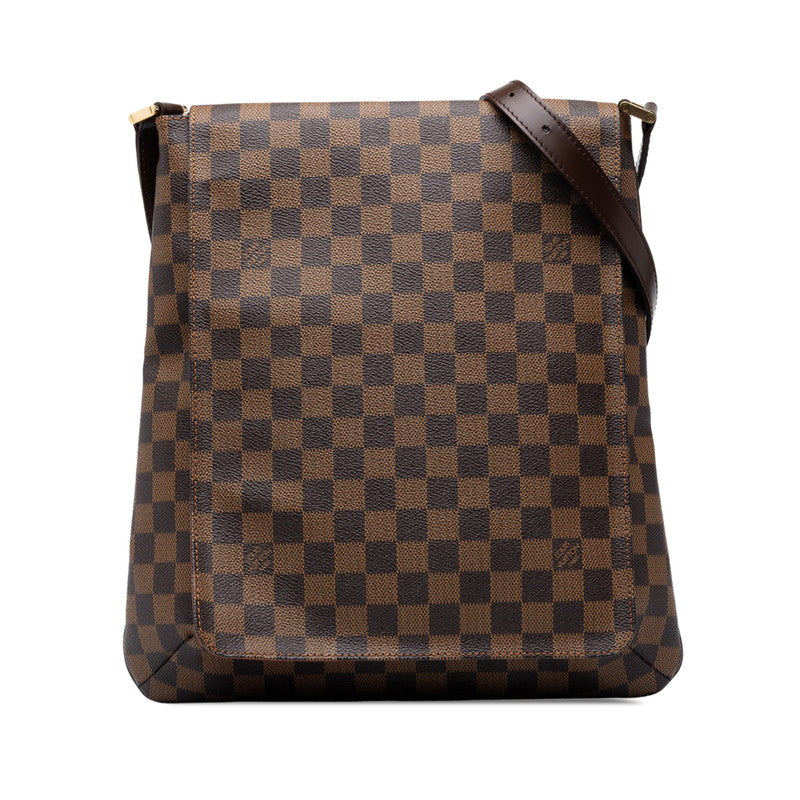 ルイ ヴィトン ダミエ ミュゼット 斜め掛け ショルダーバッグ N51302 ブラウン PVC レザー レディース LOUIS VUITTON 中古