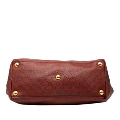 グッチ グッチシマ トートバッグ 207292 レッド レザー レディース GUCCI 【中古】