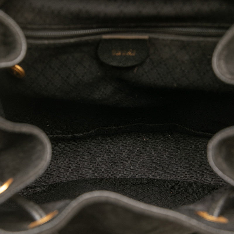 グッチ バンブー リュック バックパック 003 58 001 ブラック ブラウン スウェード レザー レディース GUCCI 【中古】