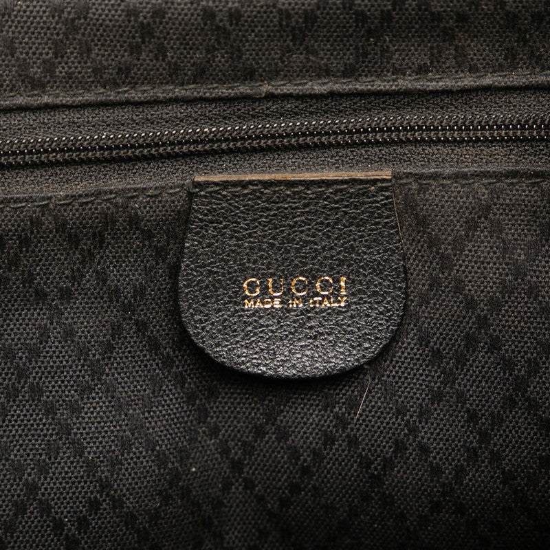 グッチ バンブー リュック バックパック 003 58 001 ブラック ブラウン スウェード レザー レディース GUCCI 【中古】