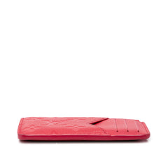 ルイ ヴィトン モノグラム アンプラント ポルト カルト ロミー フラグメントケース カードケース コインケース M83646 ピンク レザー レディース LOUIS VUITTON 中古