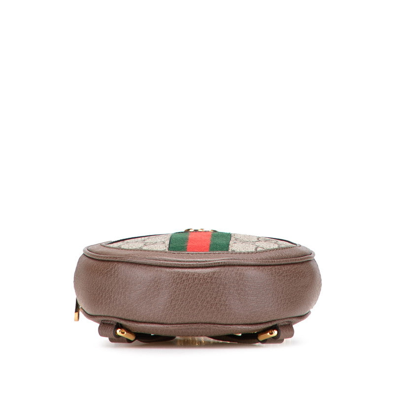 グッチ GGスプリーム オフィディア リュック バックパック 598661 ベージュ ブラウン PVC レザー レディース GUCCI 【中古】