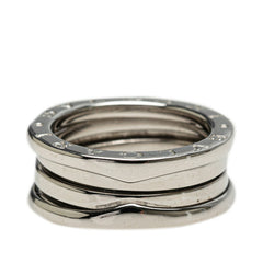 ブルガリ ビーゼロワン 2バンド リング 指輪 #52 K18WG ホワイトゴールド レディース BVLGARI 【中古】