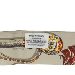エルメス ツイリー 騎馬行進 CAVALCADES スカーフ オレンジ ベージュ マルチカラー シルク レディース HERMES 中古