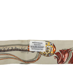 エルメス ツイリー 騎馬行進 CAVALCADES スカーフ オレンジ ベージュ マルチカラー シルク レディース HERMES 中古