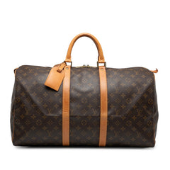 ルイ ヴィトン モノグラム キーポル50 ボストンバッグ M41426 ブラウン PVC レザー レディース LOUIS VUITTON 【中古】