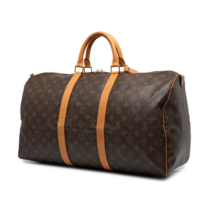 ルイ ヴィトン モノグラム キーポル50 ボストンバッグ M41426 ブラウン PVC レザー レディース LOUIS VUITTON 【中古】