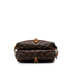 ルイ ヴィトン モノグラム ソミュール30 斜め掛け ショルダーバッグ M42256 ブラウン PVC レザー レディース LOUIS VUITTON 中古