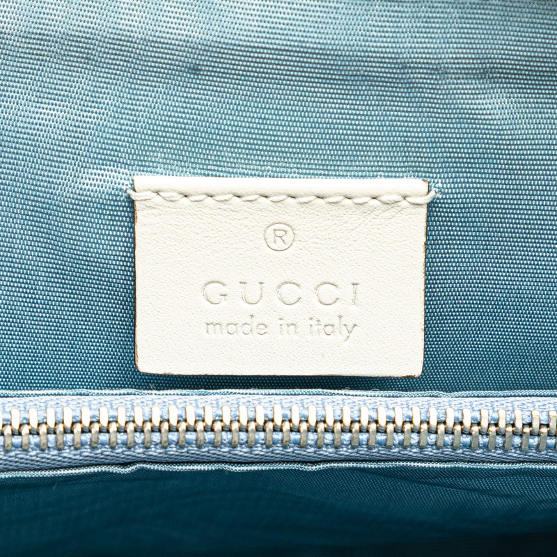 グッチ GUCCY SEGA プリント ミニ 斜め掛け ショルダーバッグ 511189 ホワイト ゴールド レザー レディース GUCCI 【中古】