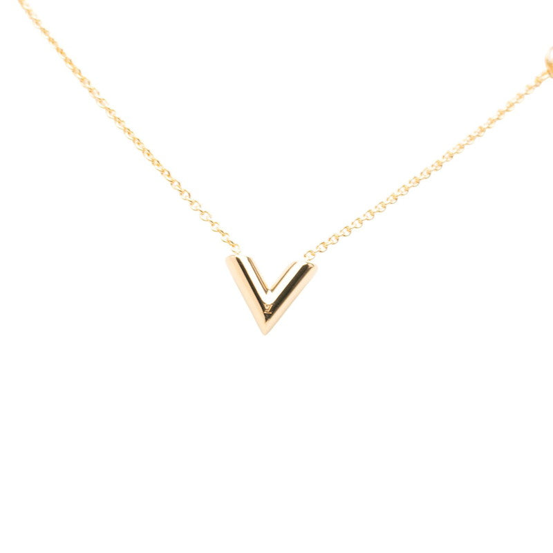 ルイ ヴィトン エセンシャルV チェーン ペンダントネックレス M00857 ゴールド メッキ レディース LOUIS VUITTON 中古