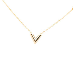 ルイ ヴィトン エセンシャルV チェーン ペンダントネックレス M00857 ゴールド メッキ レディース LOUIS VUITTON 中古