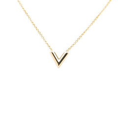 ルイ ヴィトン エセンシャルV チェーン ペンダントネックレス M00857 ゴールド メッキ レディース LOUIS VUITTON 中古