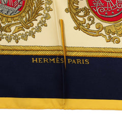 エルメス カレ90 Les Armes de Paris パリの紋章 スカーフ 大判スカーフ マルチカラー シルク レディース HERMES 中古