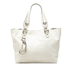 グッチ グッチシマ ホースビット トートバッグ ショルダーバッグ 229852 ホワイト レザー レディース GUCCI 【中古】