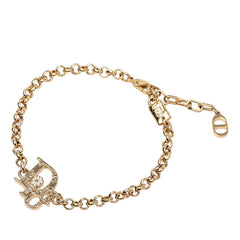 ディオール ロゴ フラワー ブレスレット ゴールド メッキ レディース Dior 【中古】