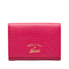 グッチ スウィング カードケース 381045 ピンク レザー レディース GUCCI 中古