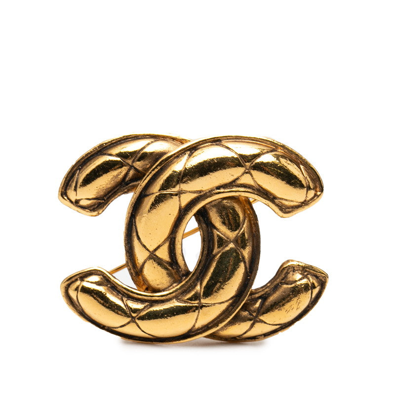 シャネル マトラッセ ココマーク ブローチ ゴールド メッキ レディース CHANEL 【中古】
