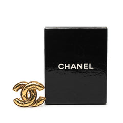 シャネル マトラッセ ココマーク ブローチ ゴールド メッキ レディース CHANEL 【中古】
