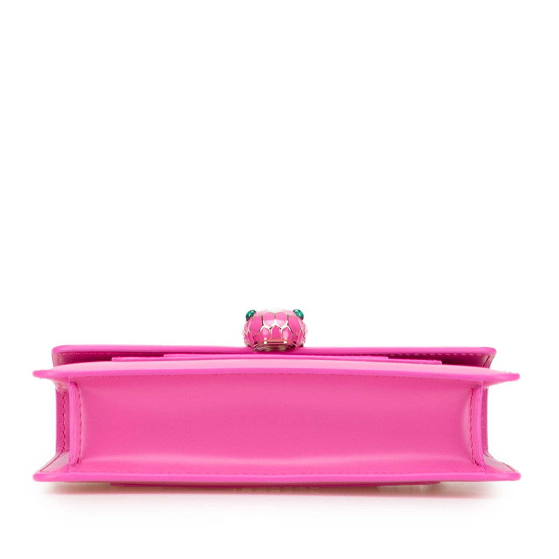 ブルガリ セルペンティフォーエバー チェーン ショルダーバッグ ハンドバッグ ピンク レザー レディース BVLGARI 【中古】