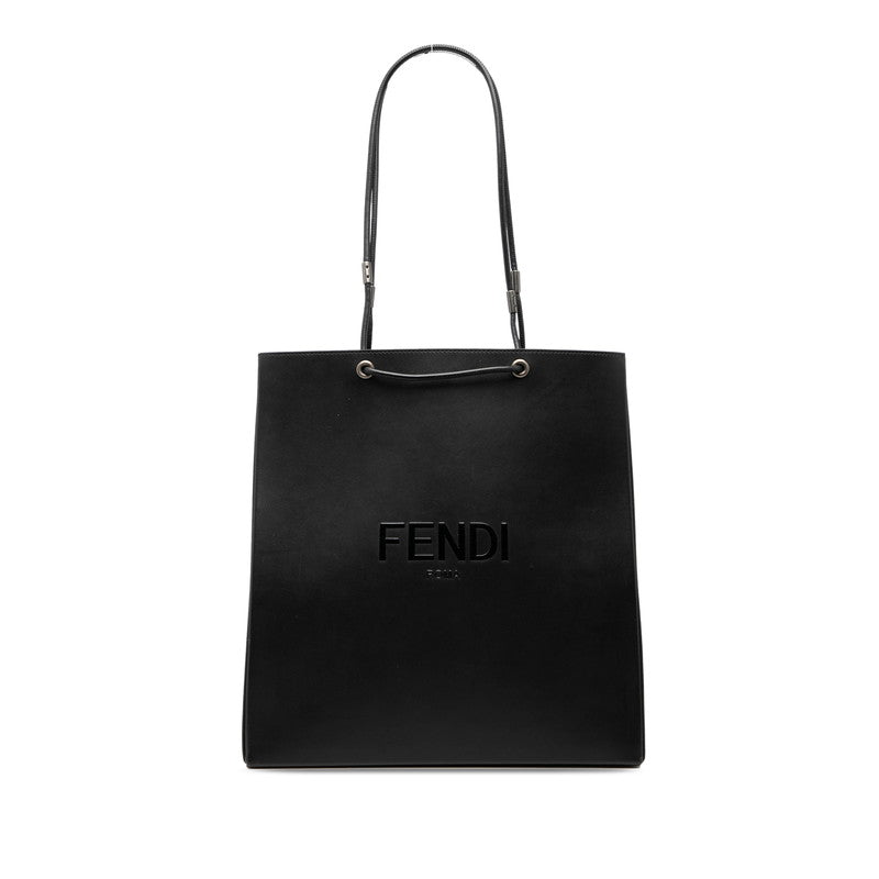 フェンディ ショッピングバッグ ミディアム ショルダーバッグ トートバッグ 7VA513 ブラック レザー レディース FENDI 【中古】