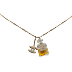 シャネル ココマーク 香水ボトル モチーフ ネックレス ゴールド メッキ レディース CHANEL 【中古】