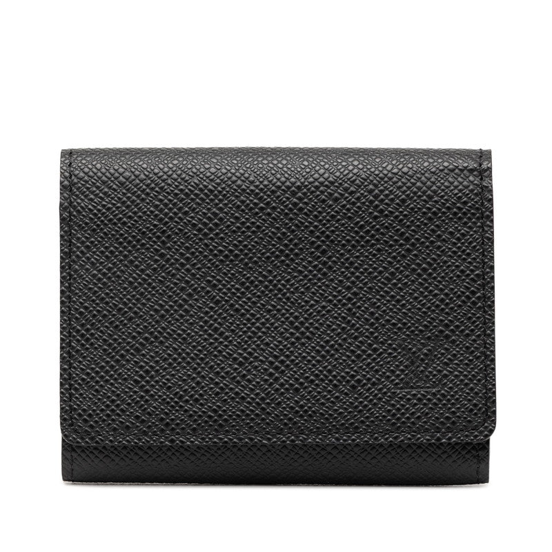 ルイ ヴィトン タイガ アンヴェロップ カルト ドゥ ヴィジット カードケース M30922 ノワール ブラック レザー メンズ LOUIS VUITTON 【中古】