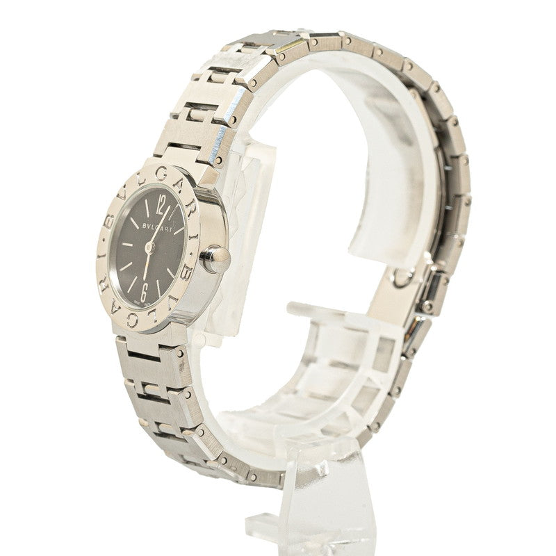 ブルガリ ブルガリブルガリ 腕時計 BB23SS クオーツ ブラック文字盤 ステンレススチール レディース BVLGARI 【中古】