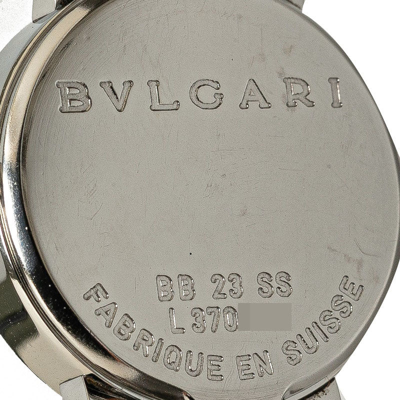 ブルガリ ブルガリブルガリ 腕時計 BB23SS クオーツ ブラック文字盤 ステンレススチール レディース BVLGARI 【中古】