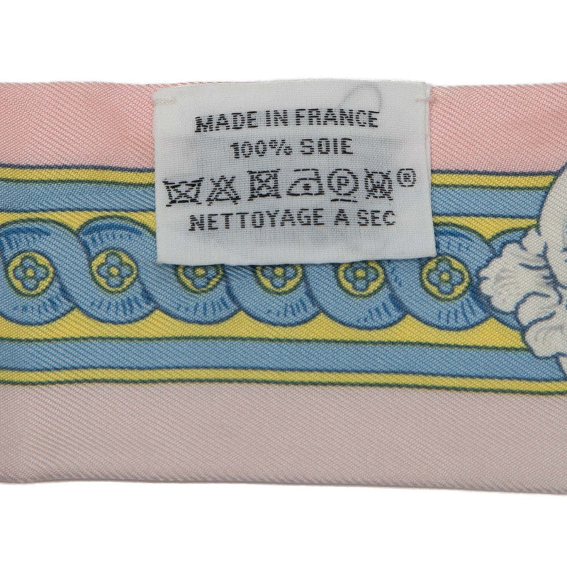 エルメス ツイリー BRIDE DE COUR 法廷の勒 スカーフ ピンク ブルー マルチカラー シルク レディース HERMES 【中古】