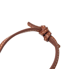 エルメス カデナ Hモチーフ ネックレス シルバー ブラウン メタル レザー レディース HERMES 【中古】