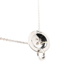 ディオール ロゴ ボタンモチーフ チェーン ネックレス シルバー メタル レディース Dior 【中古】