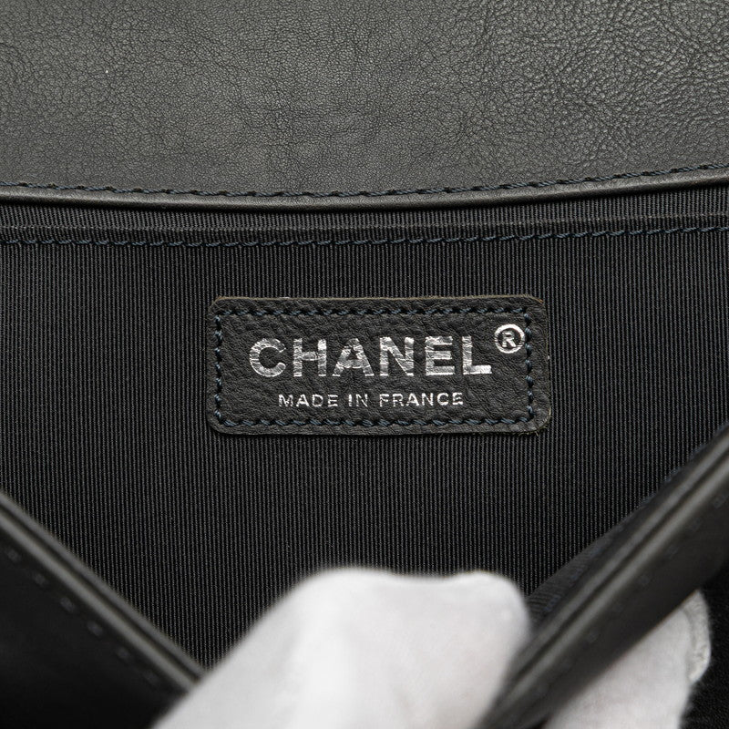 シャネル パリダラス ボーイシャネル ココマーク チェーンショルダーバッグ グレー系 カーフ レディース CHANEL 【中古】
