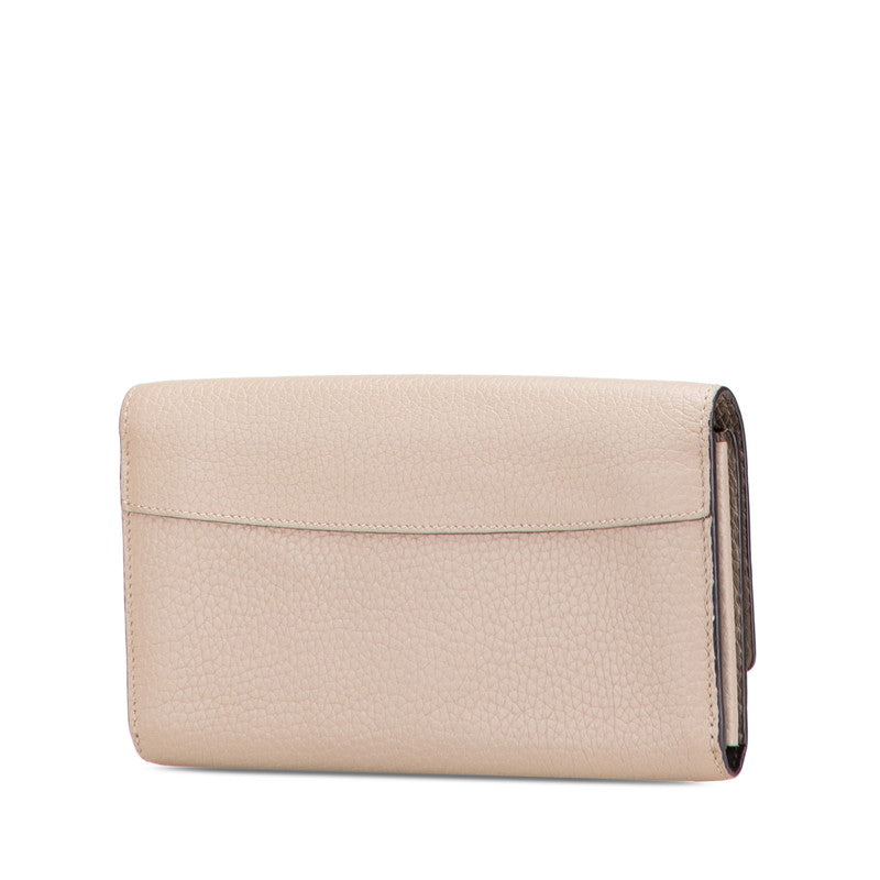 ルイ ヴィトン ポルトフォイユ カプシーヌ 長財布 M61249 ベージュ レザー レディース LOUIS VUITTON 【中古】